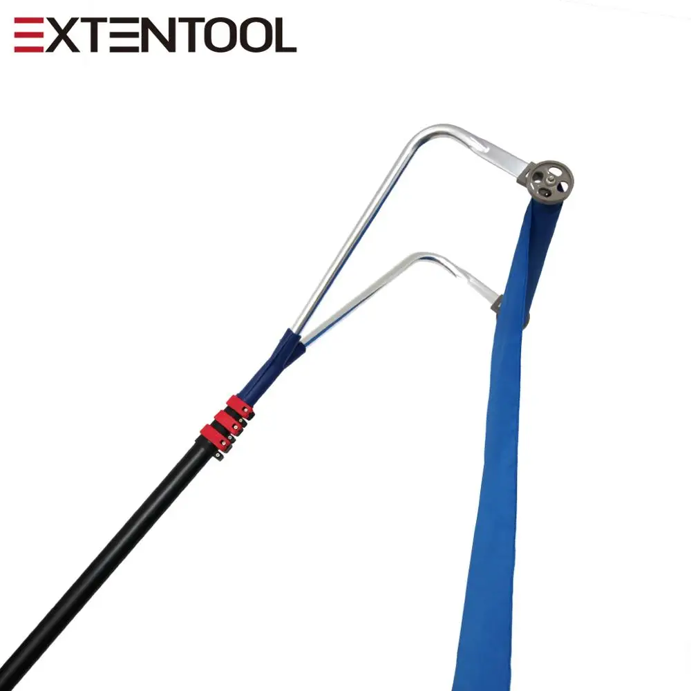 Extentool snow roof rake snow removal with long handle extension adjustable pole