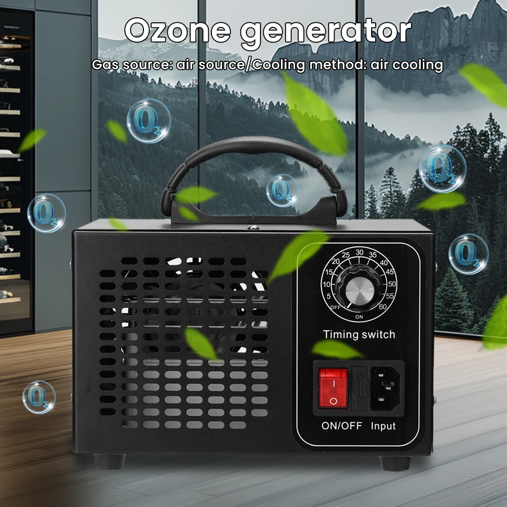 Generador de Ozono Portátil para el Hogar, Purificador de Aire con Enfriamiento, Máquina de Ozono Multifuncional, Purificador de Aire Doméstico, Eliminación de Formaldehído y Humo