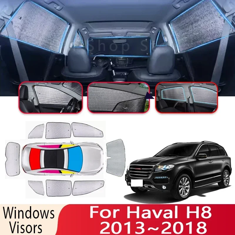 Sun Shade For Haval H8 2013 2014 2015 2016 2017 2018 Car Windshield Sunshade 8X Heat Insulation Auto Parts Sun Visor Accessories