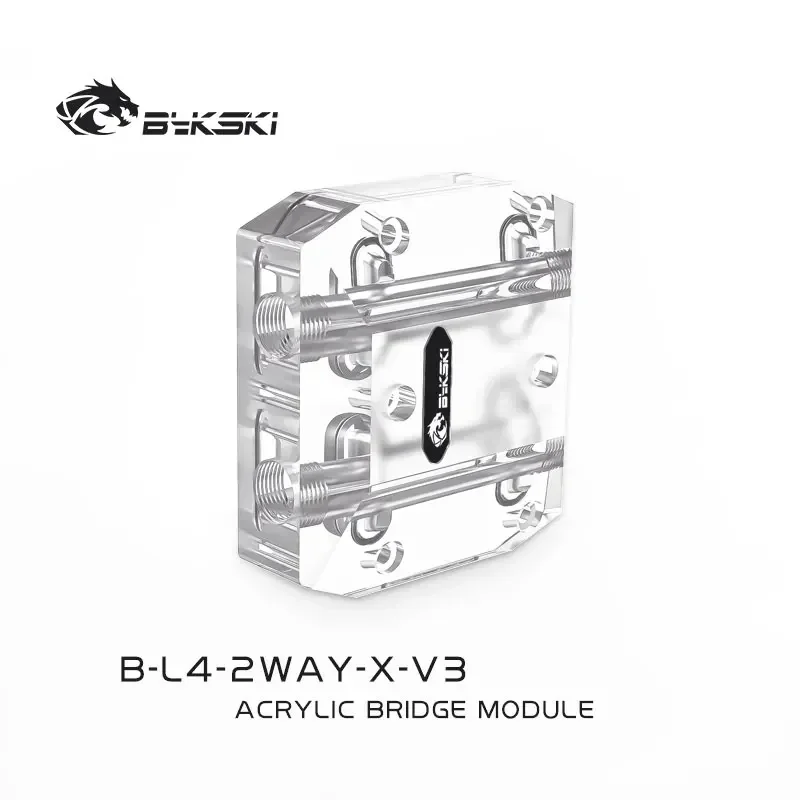 Imagem -02 - Bykski Módulo de Freio de Placa Gráfica Múltipla Acrílico Transparente Maneiras Conector Gpu Acessórios de Modding de pc B-l42way-x-v3