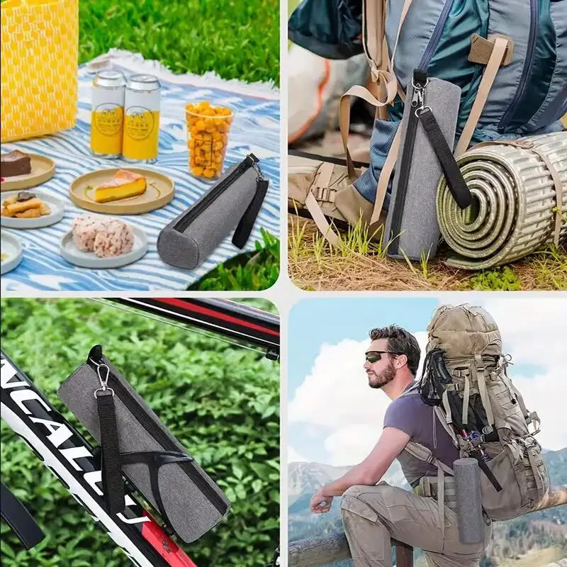 

Детская бутылочка для кормления, термосумка-холодильник для пива, изолированная сумка для прогулок, подвесная сумка на коляску для хранения чашек и напитков