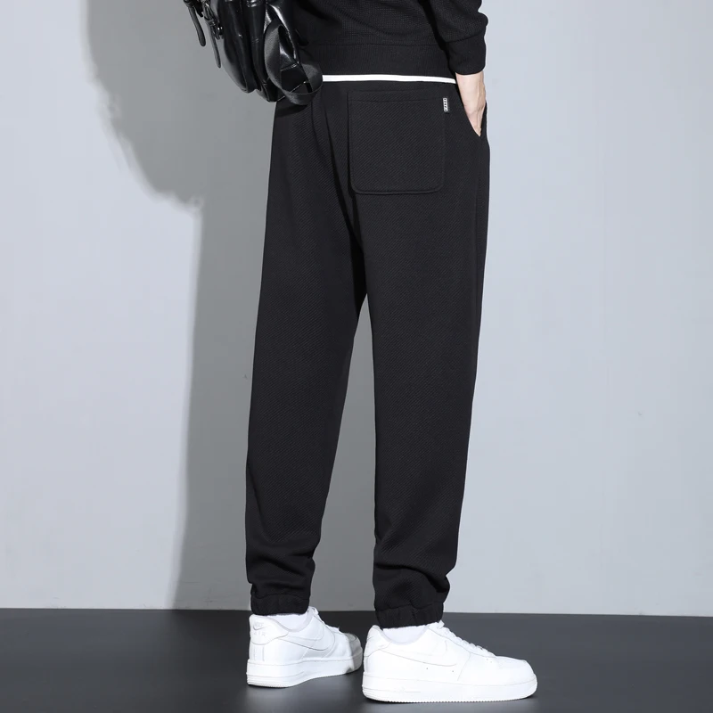 Men Long Pants Autumn and Winter Mens Casual Fleece Sweatpants Soft Sports Pants Jogging Pants M-6XL LY6070