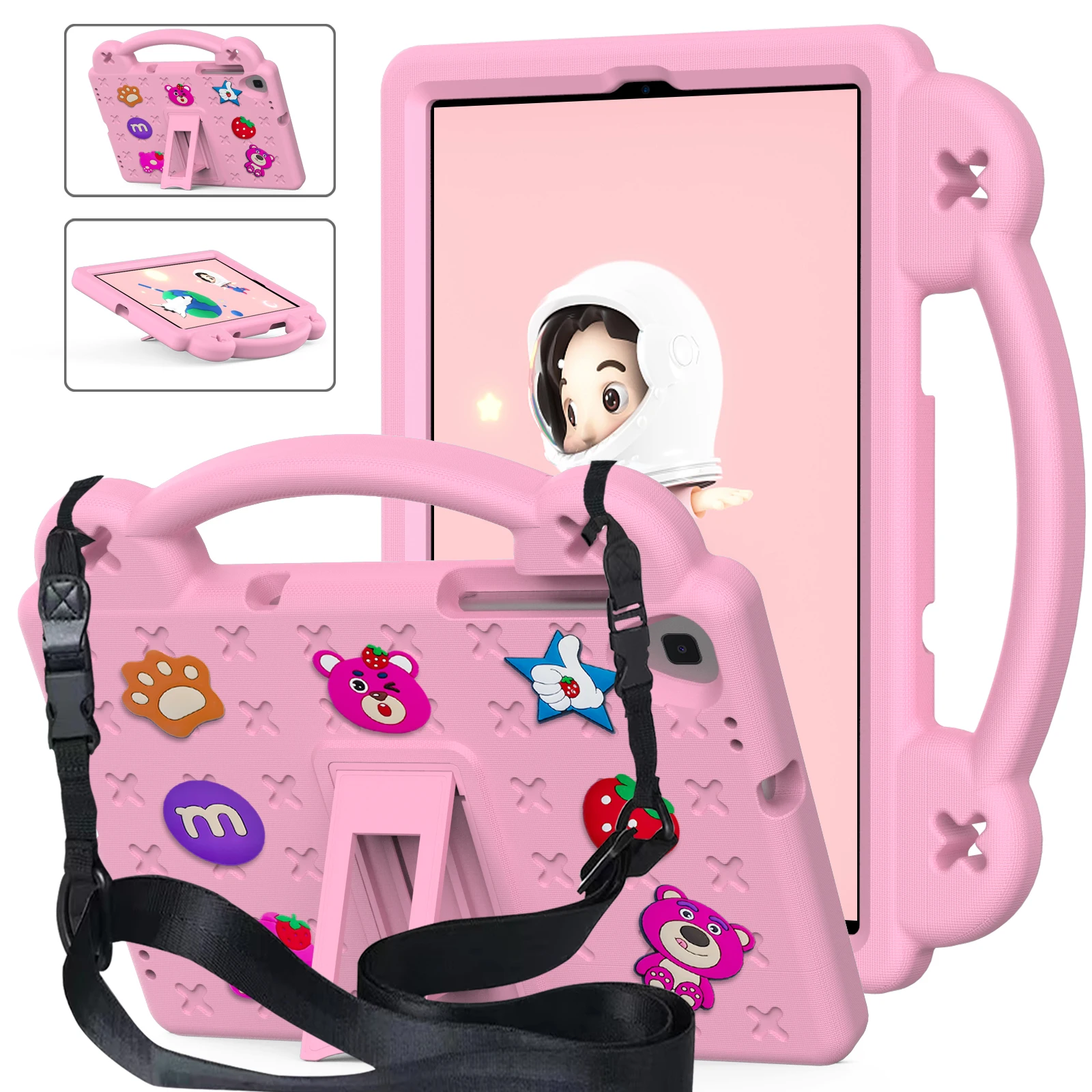 Kids Cartoon  Tablet Case For Lenovo Tab M8 4th Gen 8 inch 2024 Tab M10 HD/FHD Plus  Tab P10 10.1'' with Shockproof Stand Cover