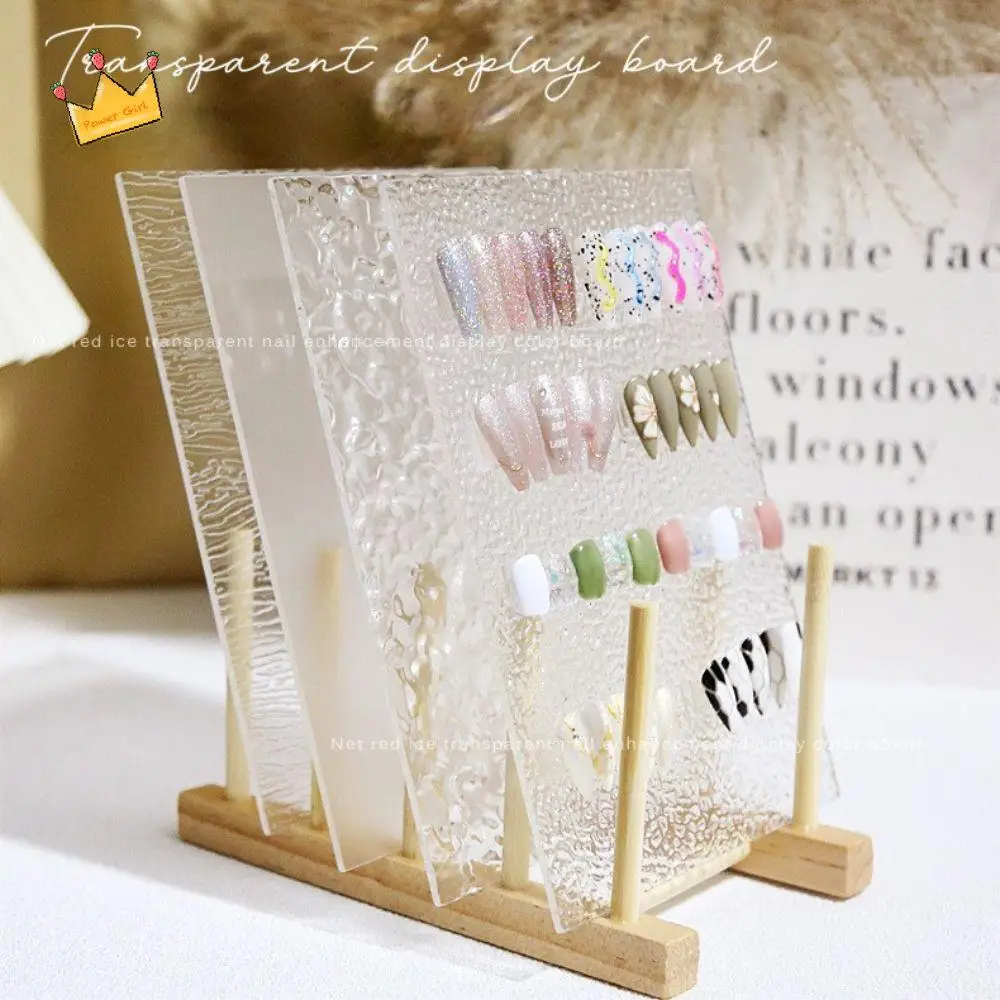Fotografie Nagelsalon Waterrimpel Kleurenkaart Display Plank Nagel Kleurenpalet Nail Art Display Stand Nagel Tonen Stand Board