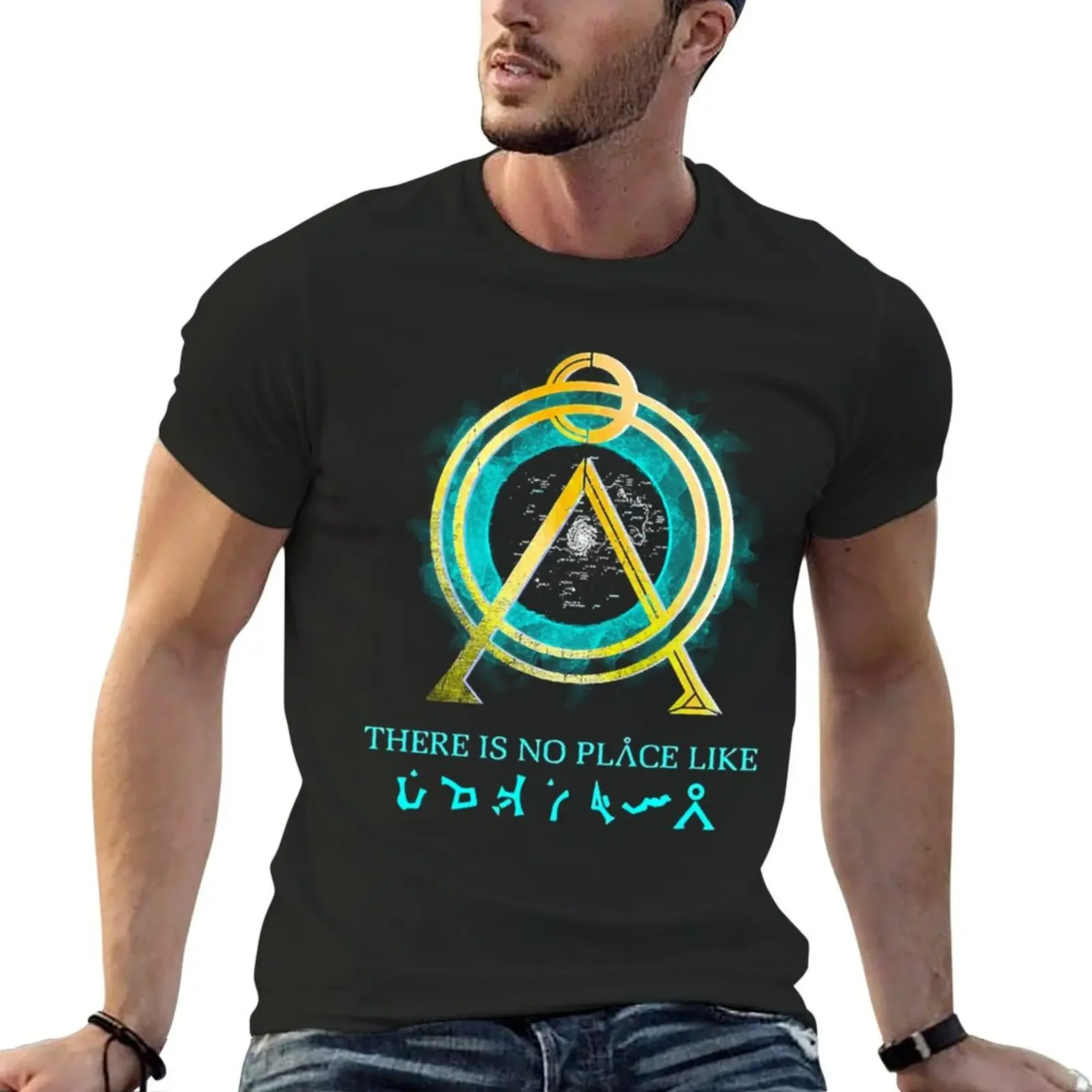 

There Is No Place Like Home Vintage Stargate T-shirt aesthetic clothes customizeds mens vintage t shirts