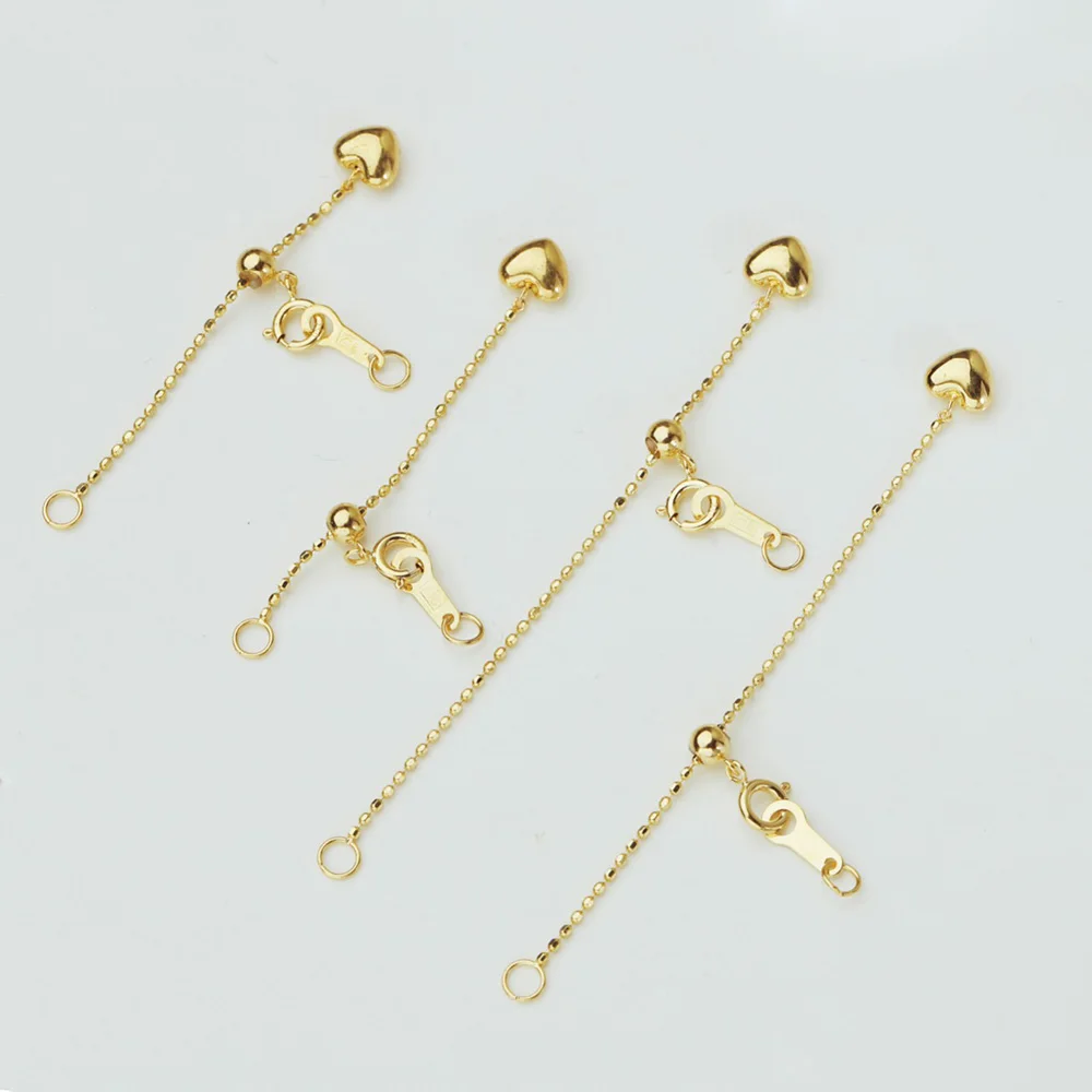 Yellow‑Gold‑Color Plated Adjustable Extender‑Chain Tail‑Clasp DIY Jewelry‑Making Findings Accessories For Necklace Bracelet Pearl Jewelry Craft Supplies