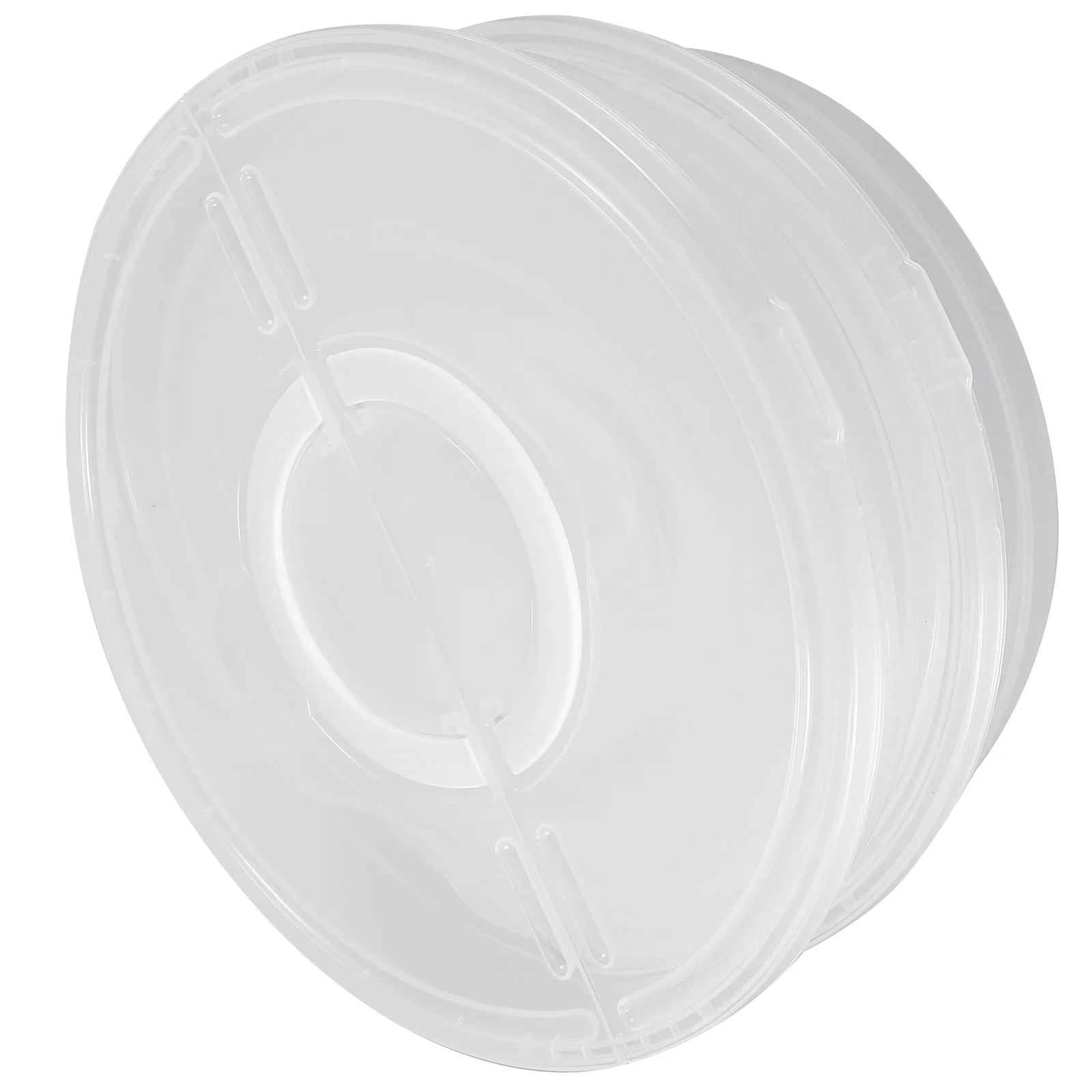 

2pcs Food Storage Containers Cake Dish Transparent Lid Holder Bread Boxes Tortillas Fridge Container Stackable