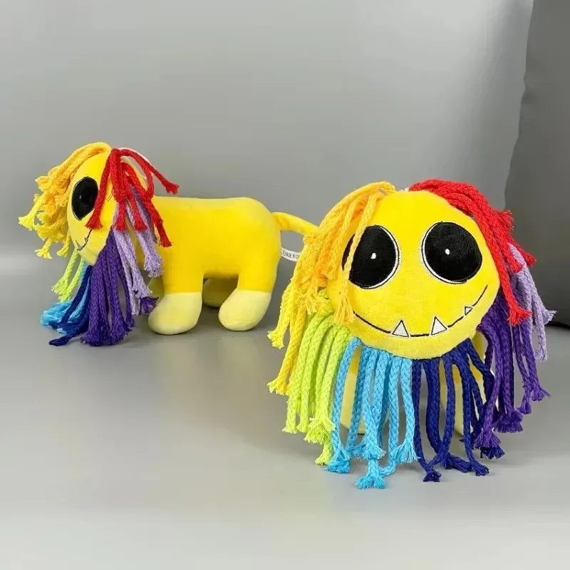 25cm Yarnaby Plush Nightmare Critters Doll Colorful Lion Smile Bedroom Sofa Decora Pillow PP Cotton Birthday Gifts Toys for Kids