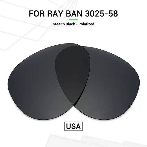SNARK POLARIZED Replacement Lenses for RayBan Aviator RB3025 58mm Sunglasses - Multiple Options