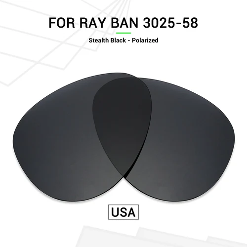 Lentes de repuesto polarizadas SNARK para gafas de sol RayBan Aviator RB3025 de 58 mm, múltiples opciones