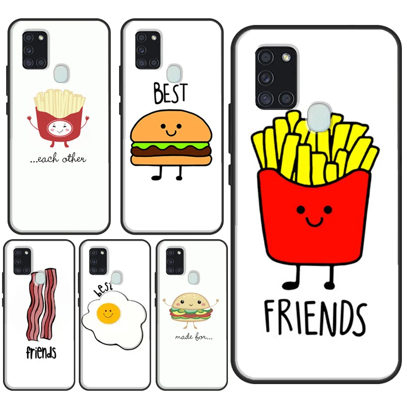 BFF Best Friends Burger and Fries Case For Samsung Galaxy A52 A32 A22 A12 A13 A23 A33 A53 A73 A14 A24 A34 A54 A71 A51 Cover