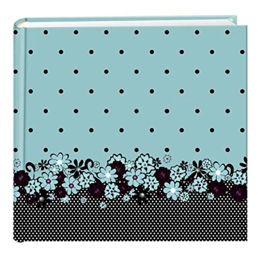 

200 Pocket Printed Polka Dot Buds Design Photo Album for 4 by 6-Inch Prints