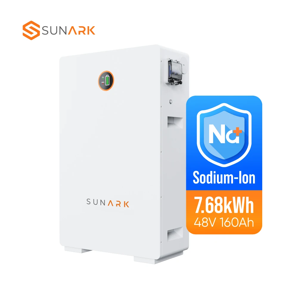 Sunark Sodium Ion Battery 48V 160Ah 7.68kWh Powerwall Home Energy Storage Na Ion Batteries 9000 Cycles