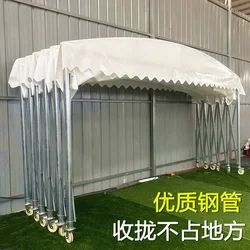 Large push-pull canopy activity retractable canopy outdoor block car electric vehicle sunshade tent