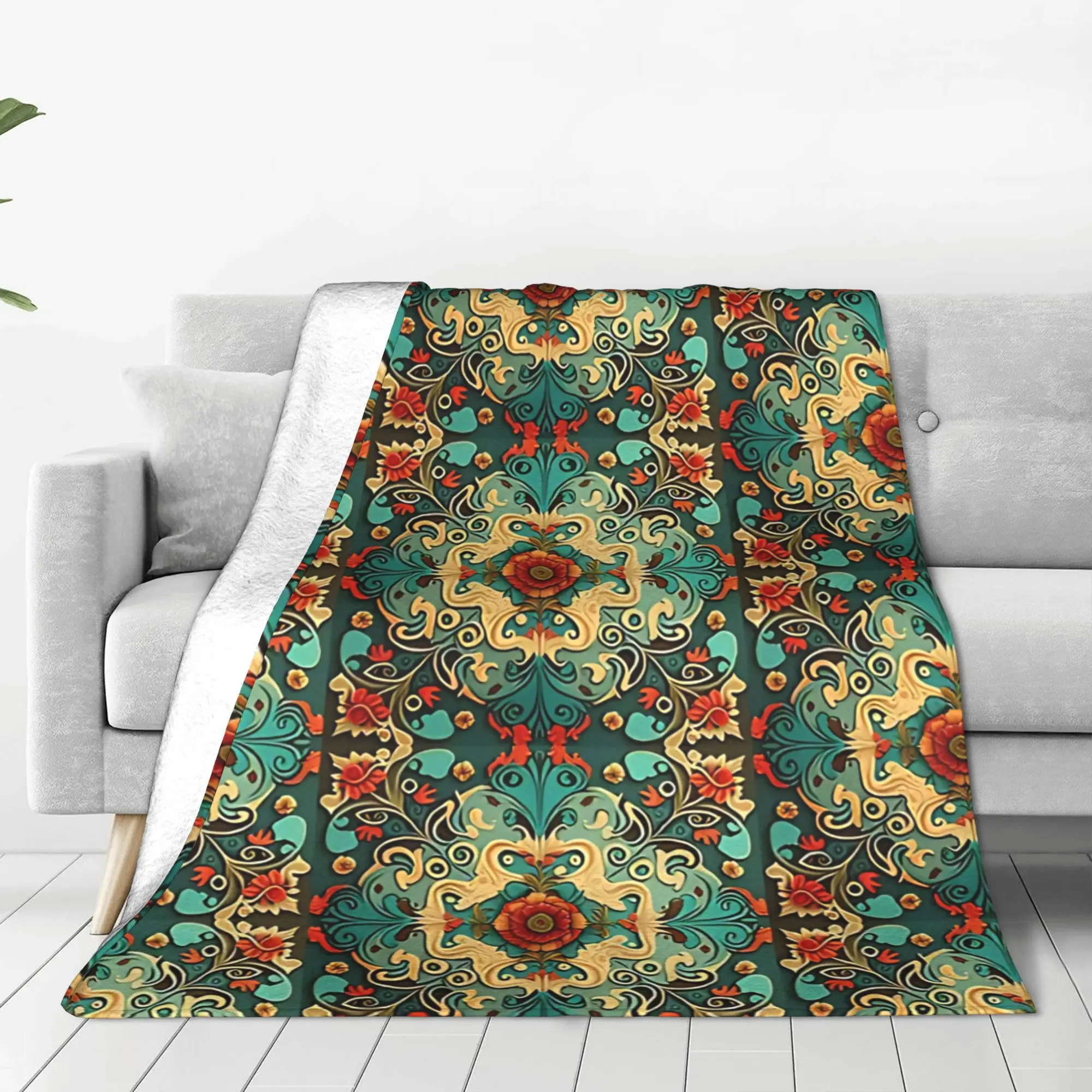 1PC Rose England Rose Home Room Decorations Winter Blankets For Adults Bedding Home Interior Sofa Knee