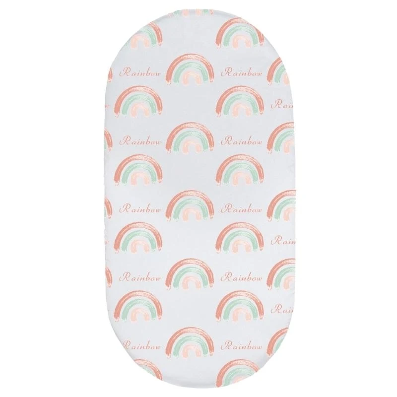 R66D Baby Crib Fitted Sheet Diaper Changing Mats Floral Cover Infant Crib Bedding Removable Protective Case Baby Essential