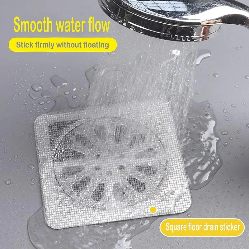 Coletor descartável do dreno do chuveiro dos pces, cobre 4 x 4 polegadas