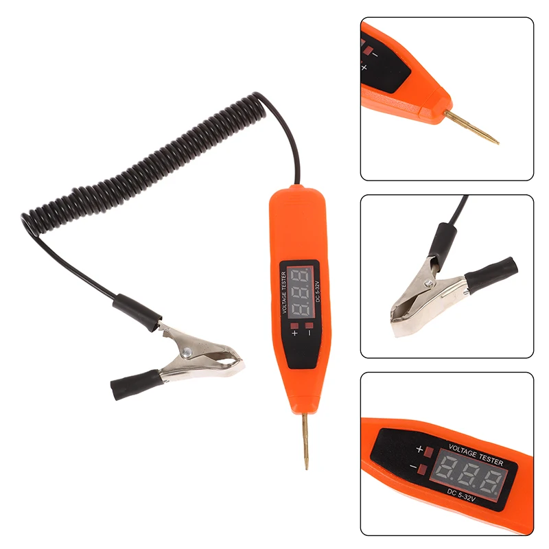 Auto Electrician Probe Machine Car Tools 5V-32V Car Electrical Circuit Test Pen Dca Voltage Detector AC Voltage Indicator