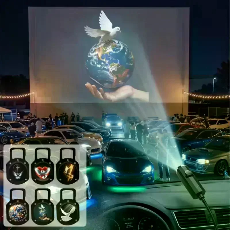 

Creative Peace Dove Pattern Themes USB Projection Light For Room Ceiling Background Decoration