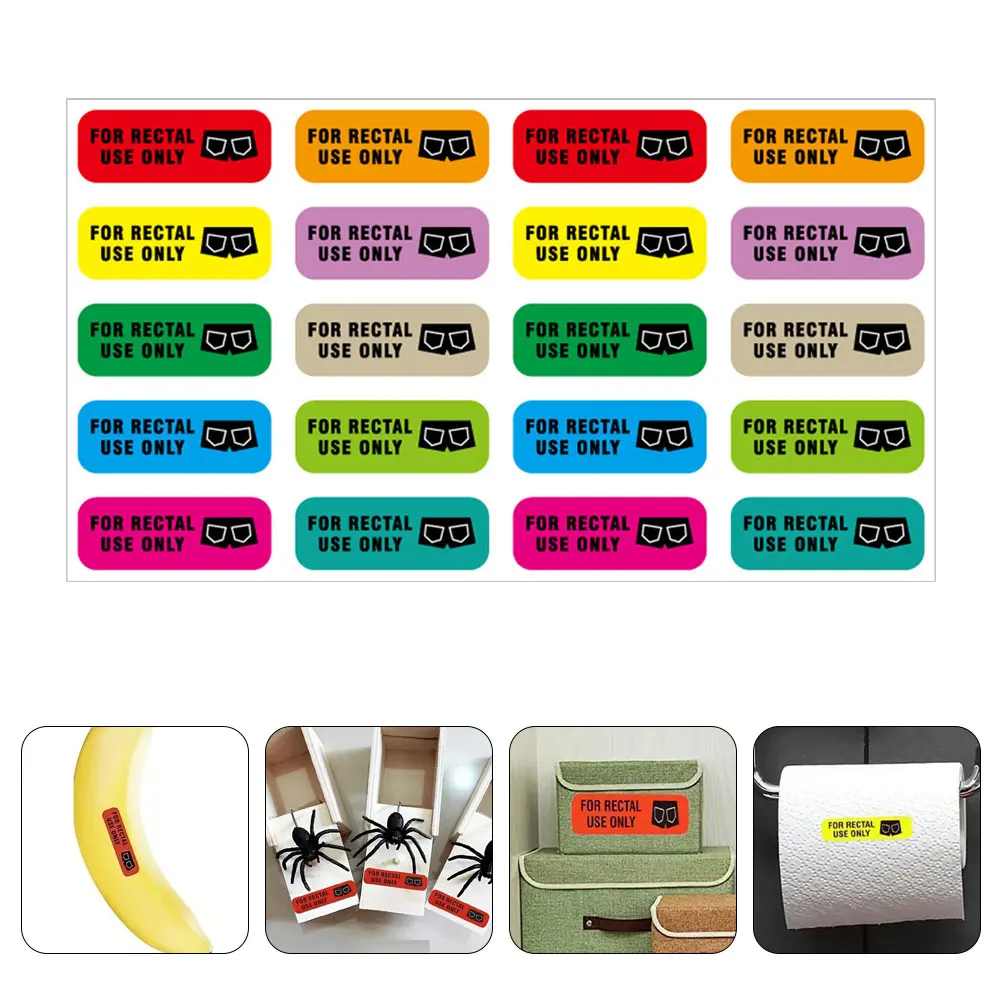 

20 Sheets Stickers Rectal Use PVC Adhesive Water Bottle Stickers Funny Party Decoration Door Bottle Skateboard Luggage