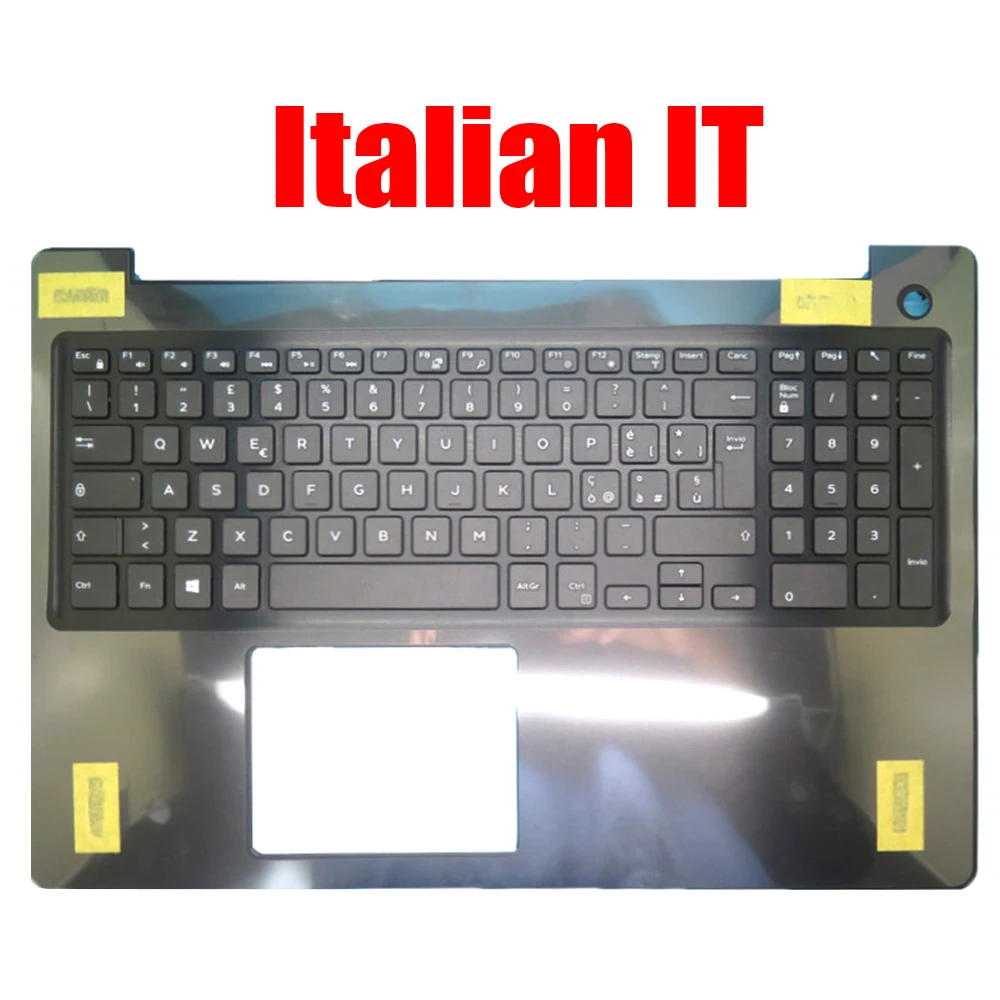 Tsjechisch/Hebreeuws/Hongarije/Italiaans/Noordse Laptop Palmrest Voor Dell Voor Inspiron 15 5570 5575 0vdfv7 0v1h3j 0m1fjk Hoofdletters Nieuw