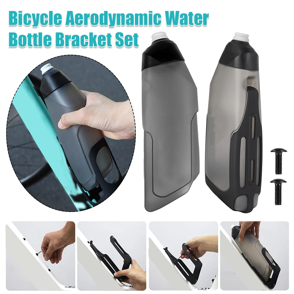

Набор кронштейнов для велосипедной аэродинамической бутылки с водой, 600 мл, рама шоссейного велосипеда MTB, нижняя трубка, чайник для езды, велосипедная бутылка для воды