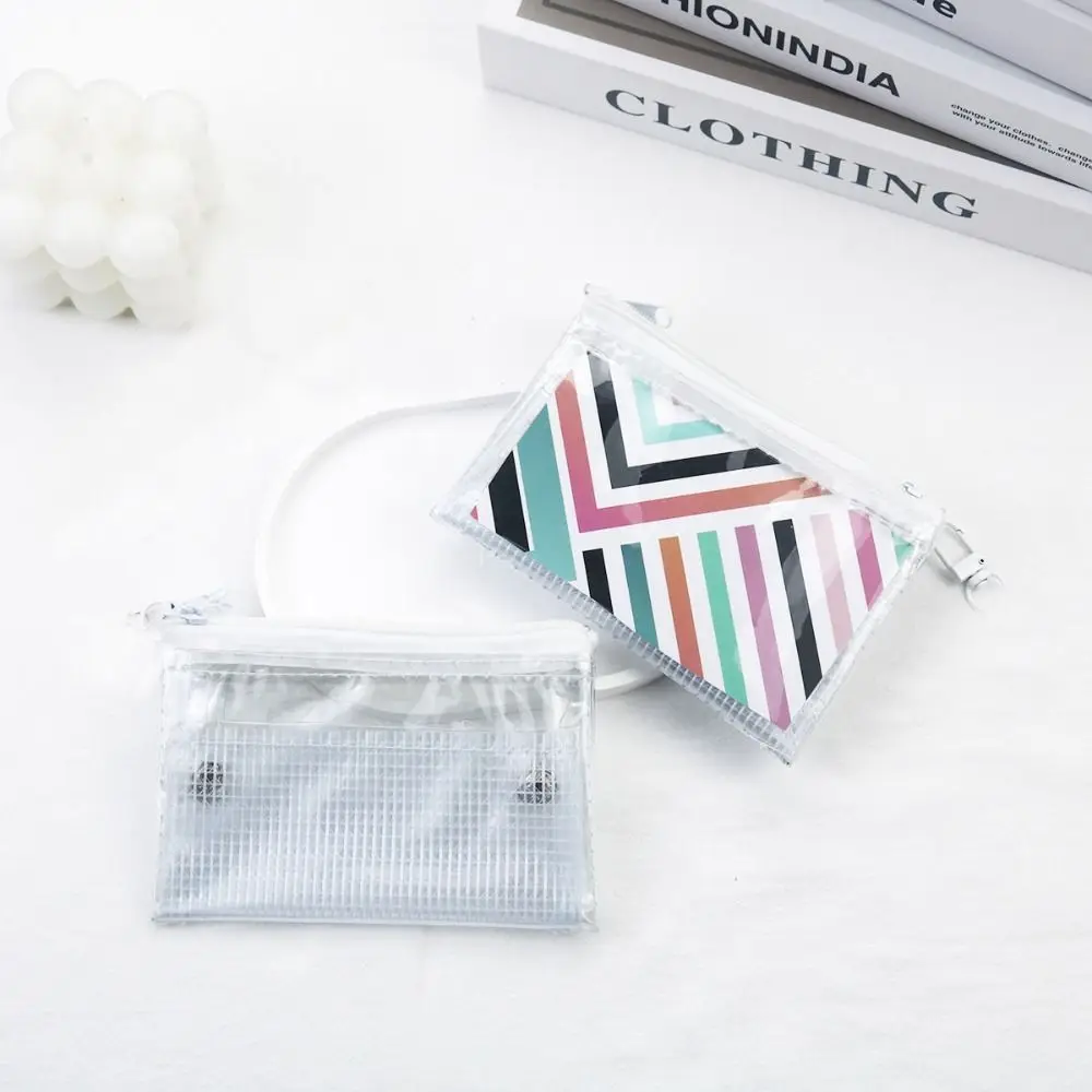 New Card Holder PVC Storage Bag Multi-Layer Waterproof Wallet Transparent Washable Zipper Coin Purse