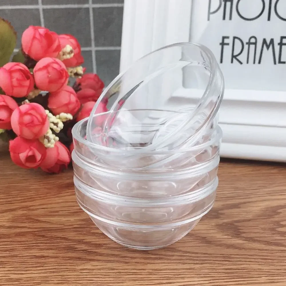 1/3Pcs Transparent Salad Bowl Glass Easy To Clean Essential Oil Bowl Seasoning Thickening Mask Bowl Beauty Salon Skin Care Tools