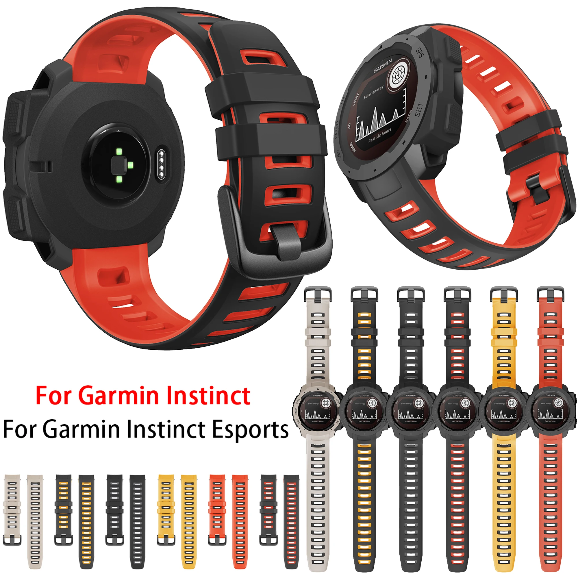 

Watch Band For Garmin Instinct 2 solar Silicone Strap Bracelet Garmin Instinct Esports Instinct2 Watchband Straps Accessories