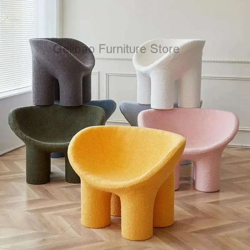 

Realife Modern Simple Creative Elephant Leg Teddy Velvet Leisure Chair For Comfortable And Lazy People's Accommodation At Home