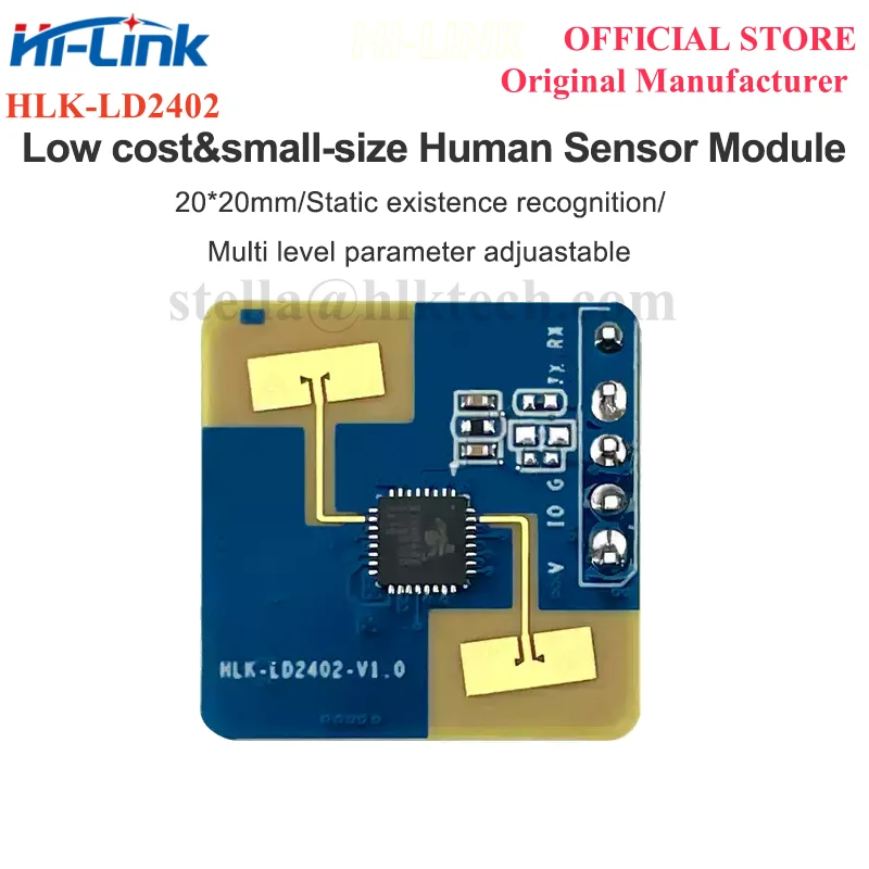 HLK-LD2402 HLK-LD2401 24G MM Wave Human Body Motion Sensor presence Radar Module 10m Intelligent Sensor Switch BLE Bluetooth