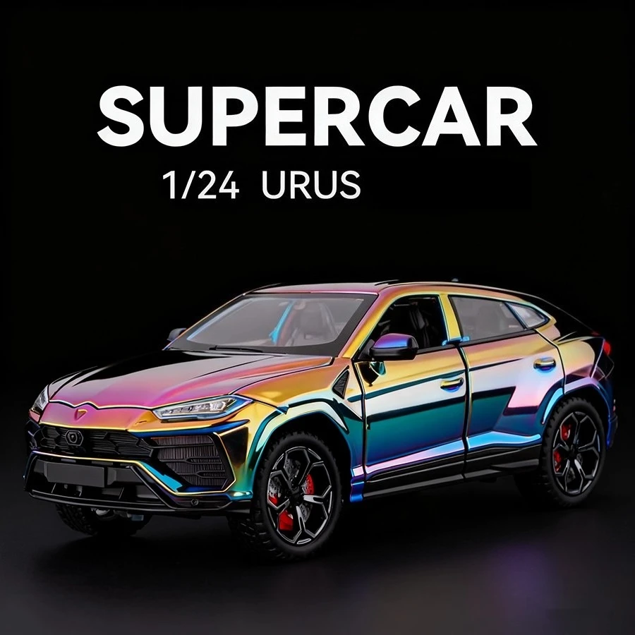 1:24 URUS SUV عالية محاكاة سبيكة نموذج سيارة Diecasts صب المعادن ضوء الصوت سيارة للأطفال سيارة اللعب هدية #1