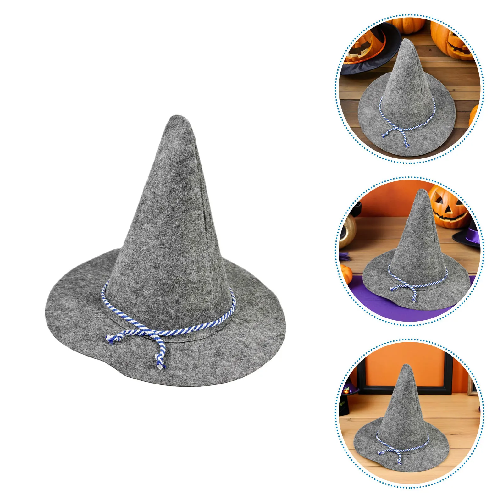 

Gray Scarecrow Hat Unique Lightweight Halloween Cosplay Party Hat Scarecrow Costume Accessory Oktoberfest Hats