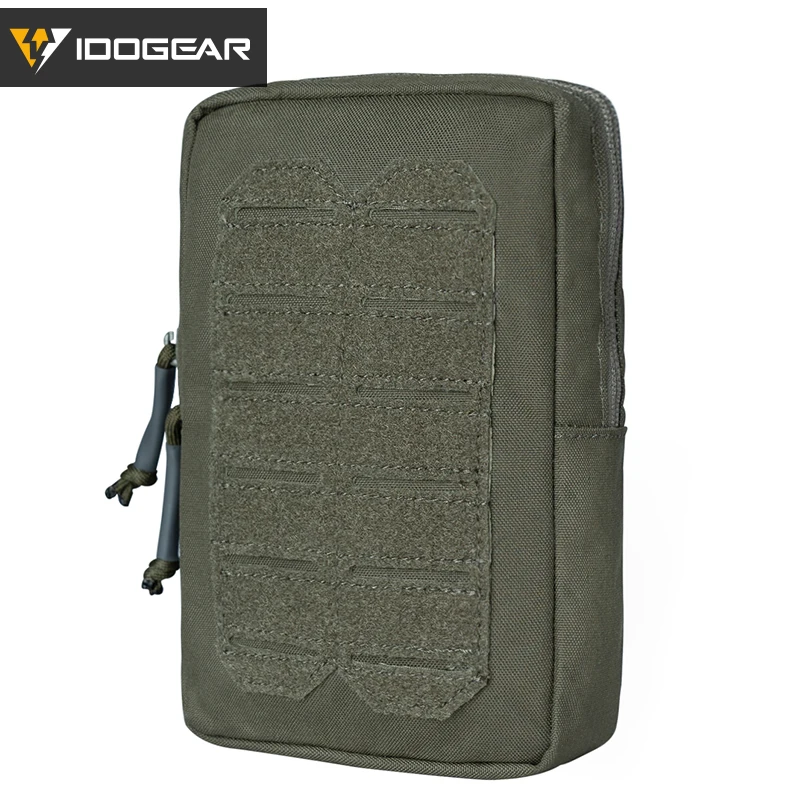 IDOGEAR Tactical Pouch MOLLE Vertical Utility Pouch Laser Cutting Sundry Bag 3578