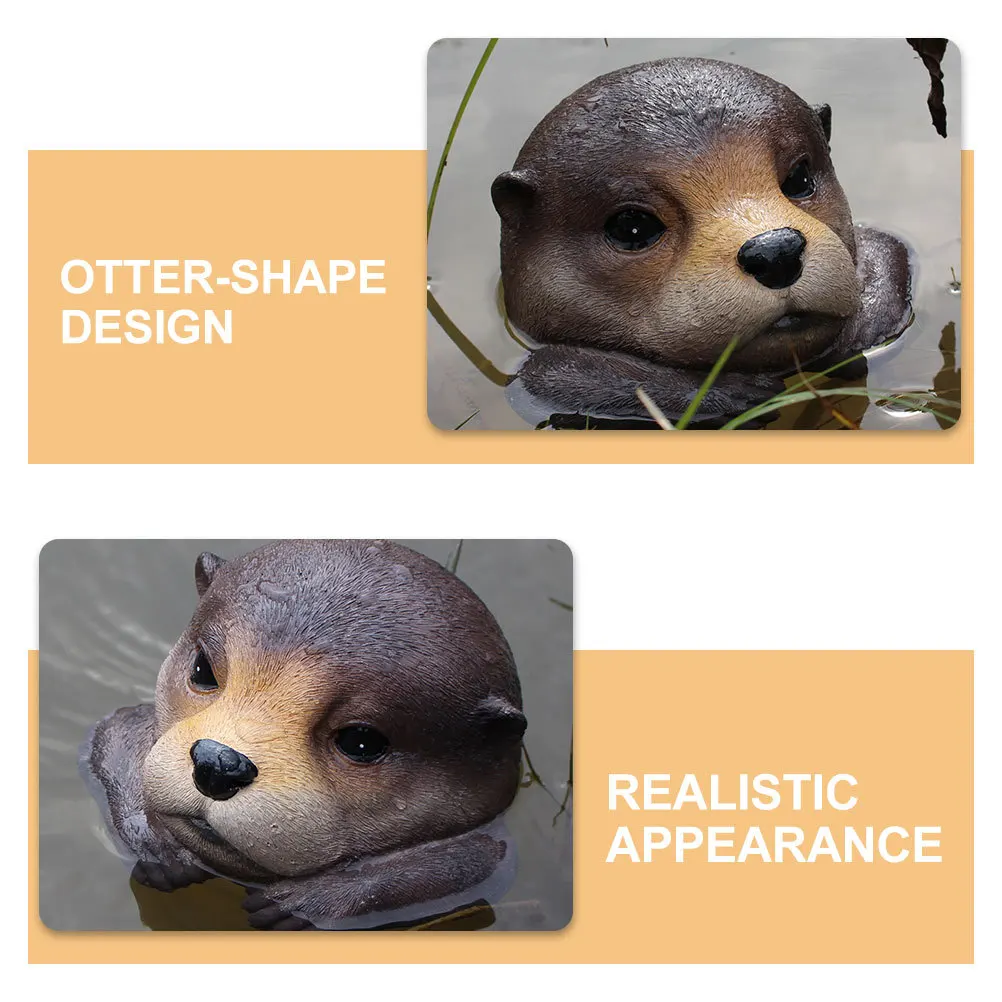 

Miniature Resin Statue Floating Garden Pond Decor Lifelike Appearance Bright Color Unique Design Garden Resin Statues