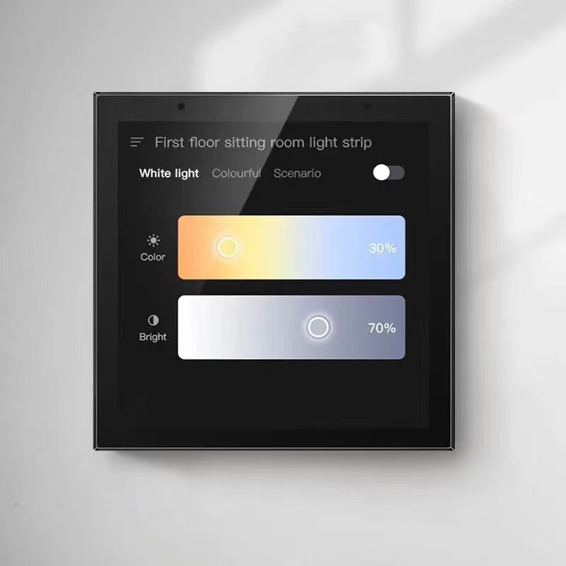 Tuya เกตเวย์ไวไฟแผงควบคุมด้วยเสียงหน้าจอสัมผัสสีสำหรับฉากอัจฉริยะ Tuya สมาร์ทโฮมชีวิตอัจฉริยะ