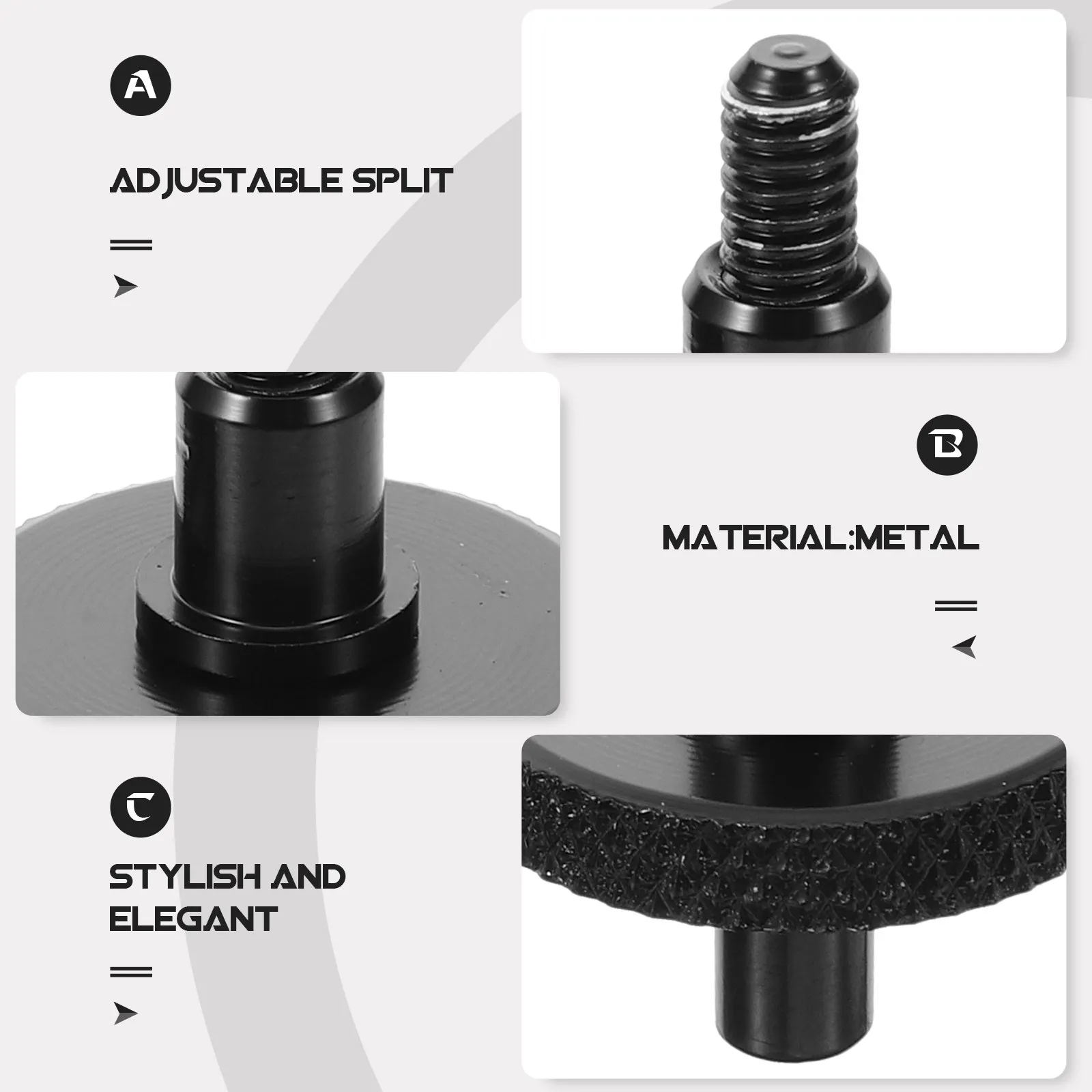 1Pair Adjustable Split Double Bass Bridge Screw Metal Replacement Part for Tone Volume Control Stable Performance Elegant Design