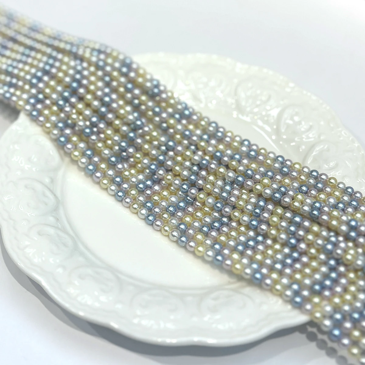 4‑5mm Near‑Round Freshwater Pearl Strand, Craft Pearl Beading Materials for Artisans Necklace Bracelet Earring Making Projects