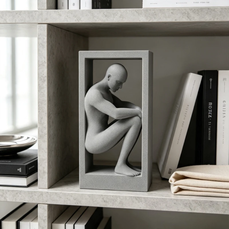 3D Relief Captive‑Heart Bookend Sculpture in Picture Frame, Collectible Toys Statues, Display Cabinet Model, Halloween Gift Toy