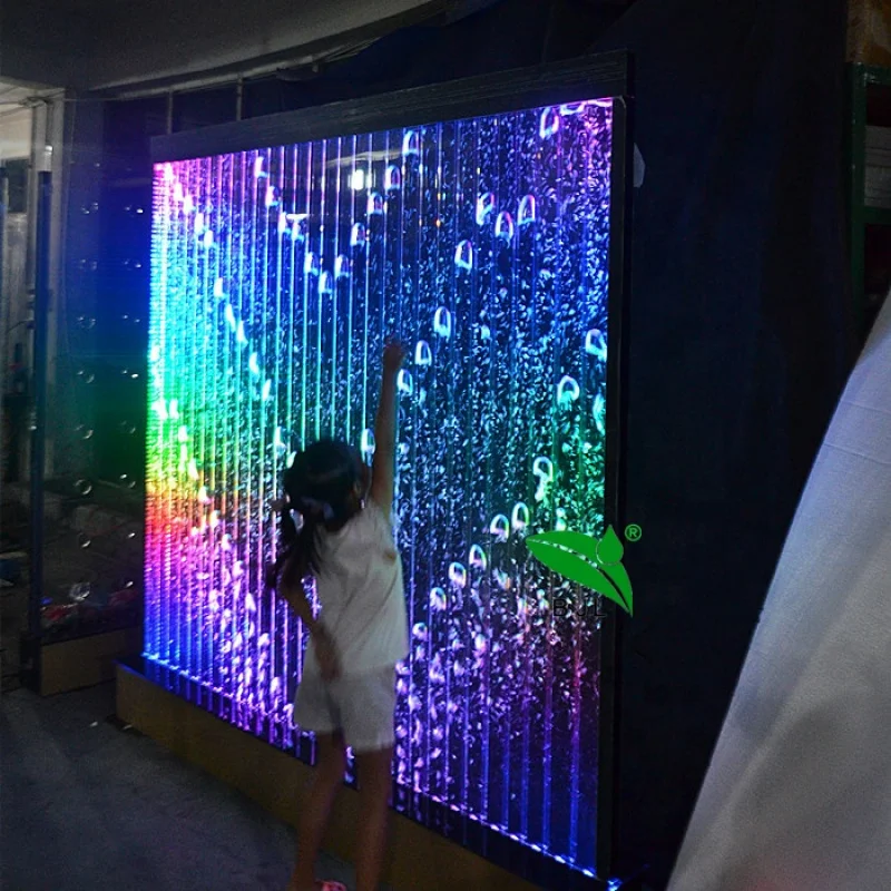 Customized. hotel decoration digital programming led aquarium bubble wall partition wall