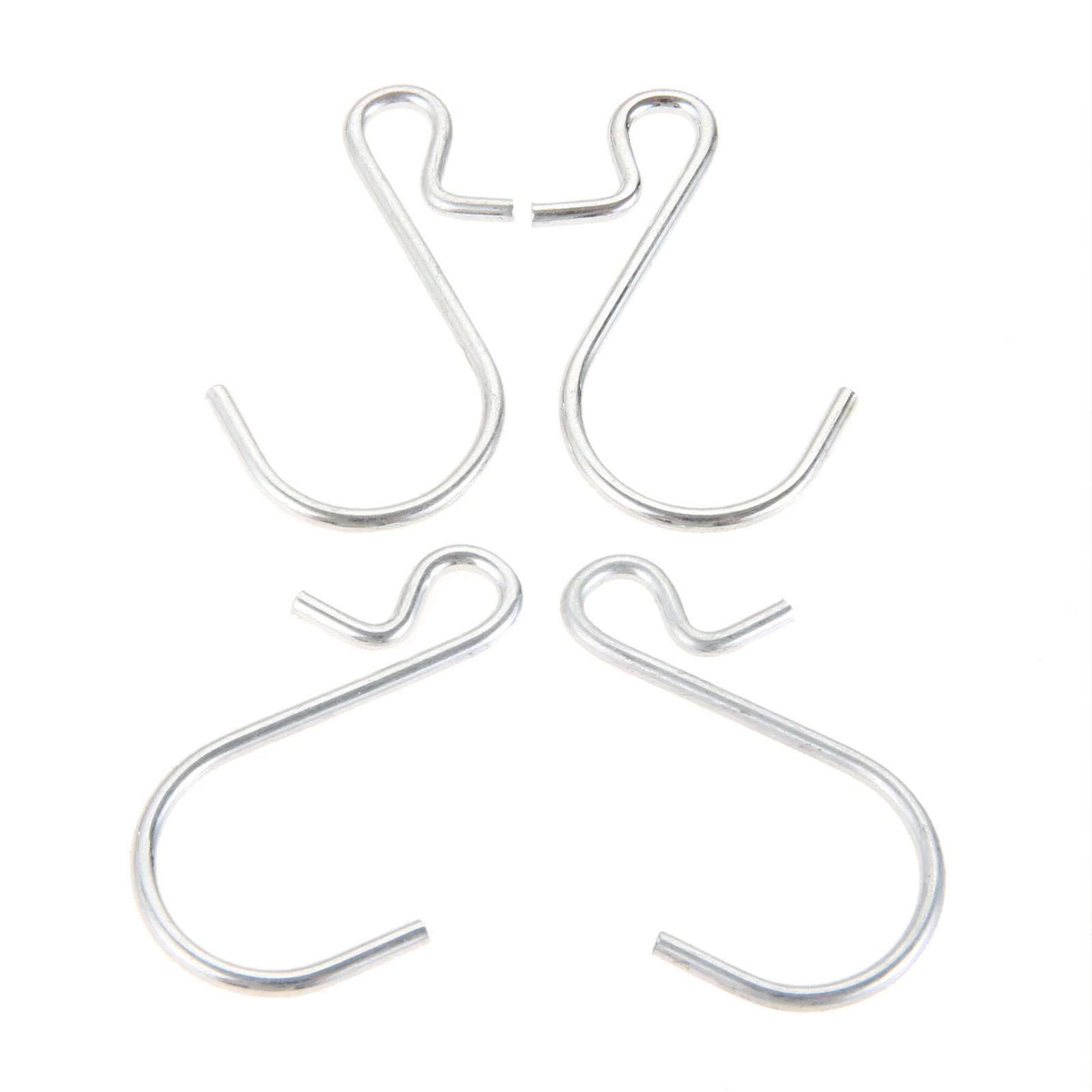 50Pcs S-Shaped Hooks Metal Clasp Stainless Steel Railing S Hanging Storage Hook for Home Kitchen Bathroom Organizer Holder Tools