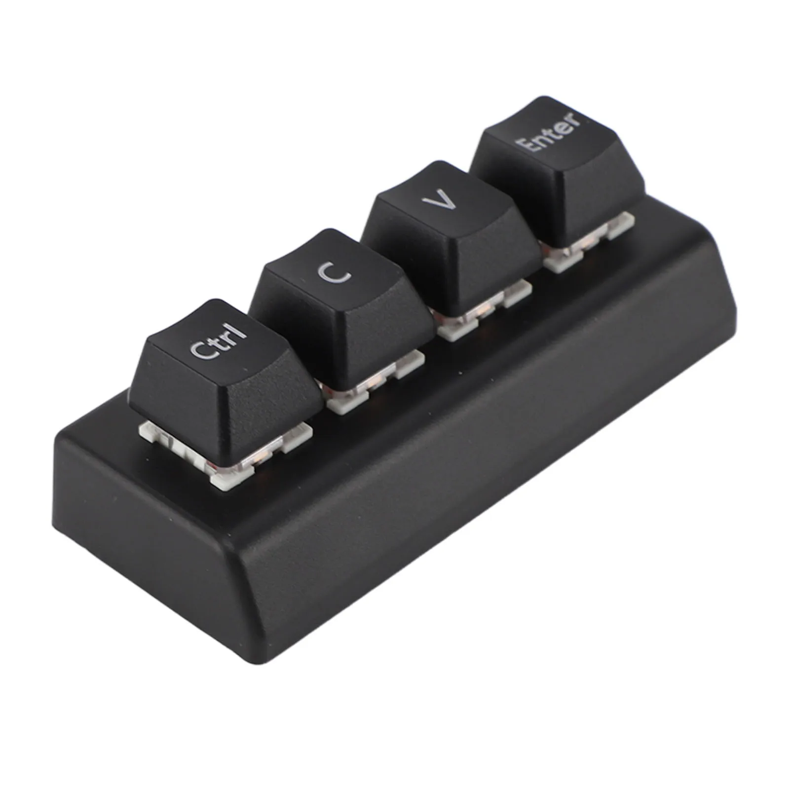 4 Keys Programmable Keypad Red Switch Ctrl C V Enter Mini Mechanical Keyboard Support NKRO for Gaming Office Media