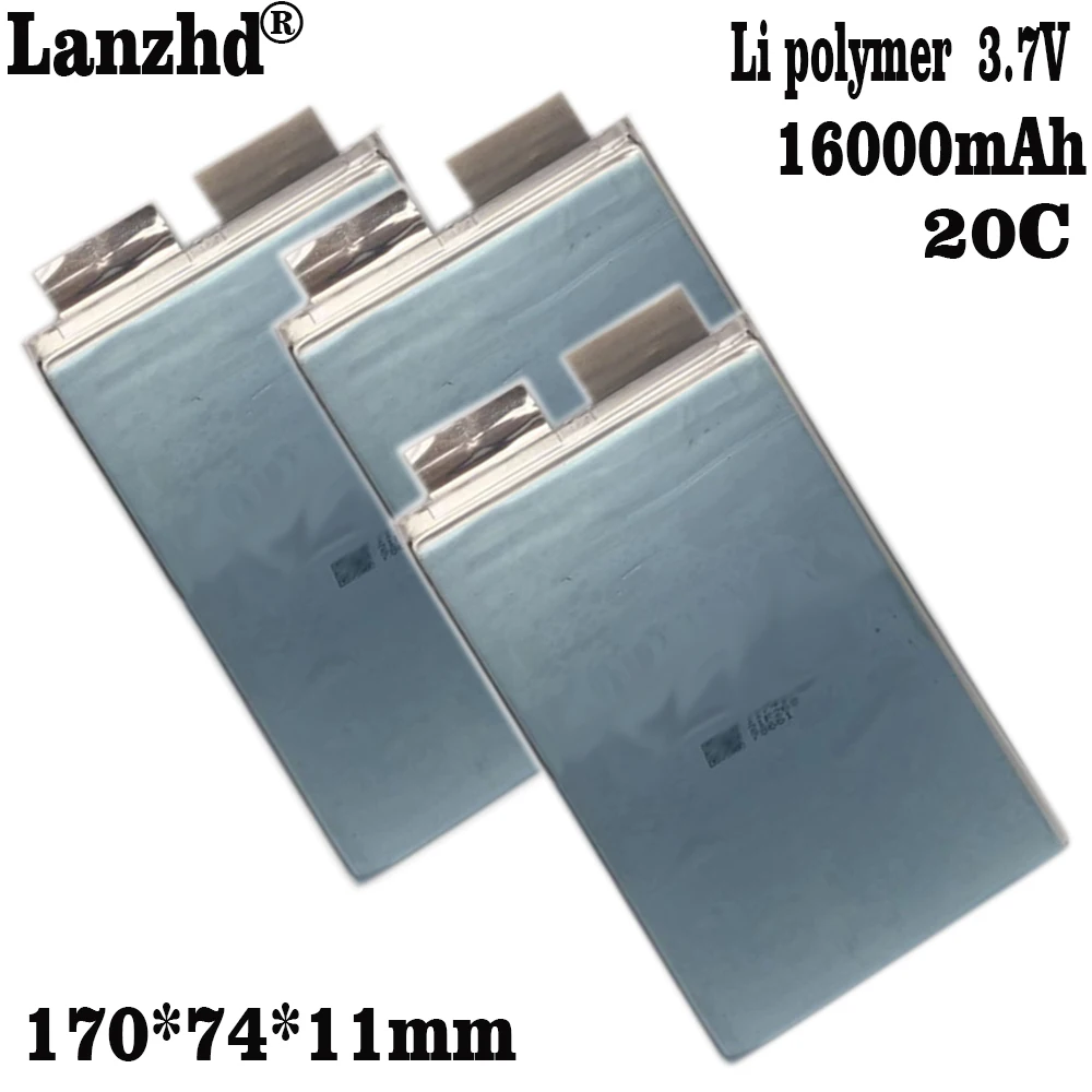 1-10 pz semplice 16000mAh 3.7V 40C batteria ricaricabile ai polimeri cella agli ioni di litio per barche modello, scooter, protezione delle piante