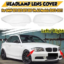 Left/Right Car Front Headlight Lens Cover For BMW 1 Series E81 E82 E87 E88 2003-2011 Headlamp Lens Cover 63116924667 63116924668