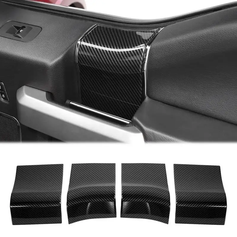 Panel Trim Pull Handle Self-Adhesive Interior Door Handles Panel 4PCS Car Accessories Pull Handle Set Replacement Double-Sided