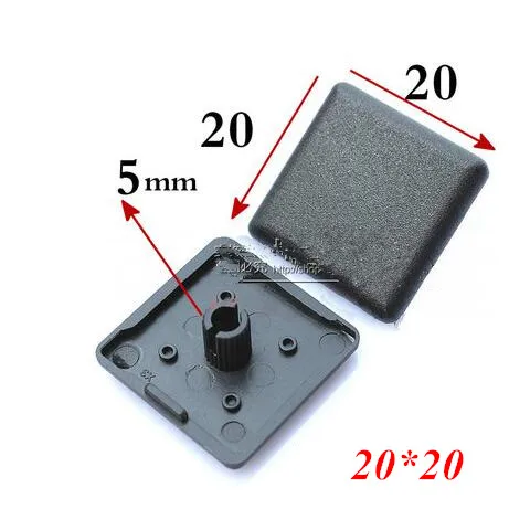 50pcs Plastic End Cap Cover Plate black for EU Aluminum Profile 2020/2040/3030/3060/4040 Endcap