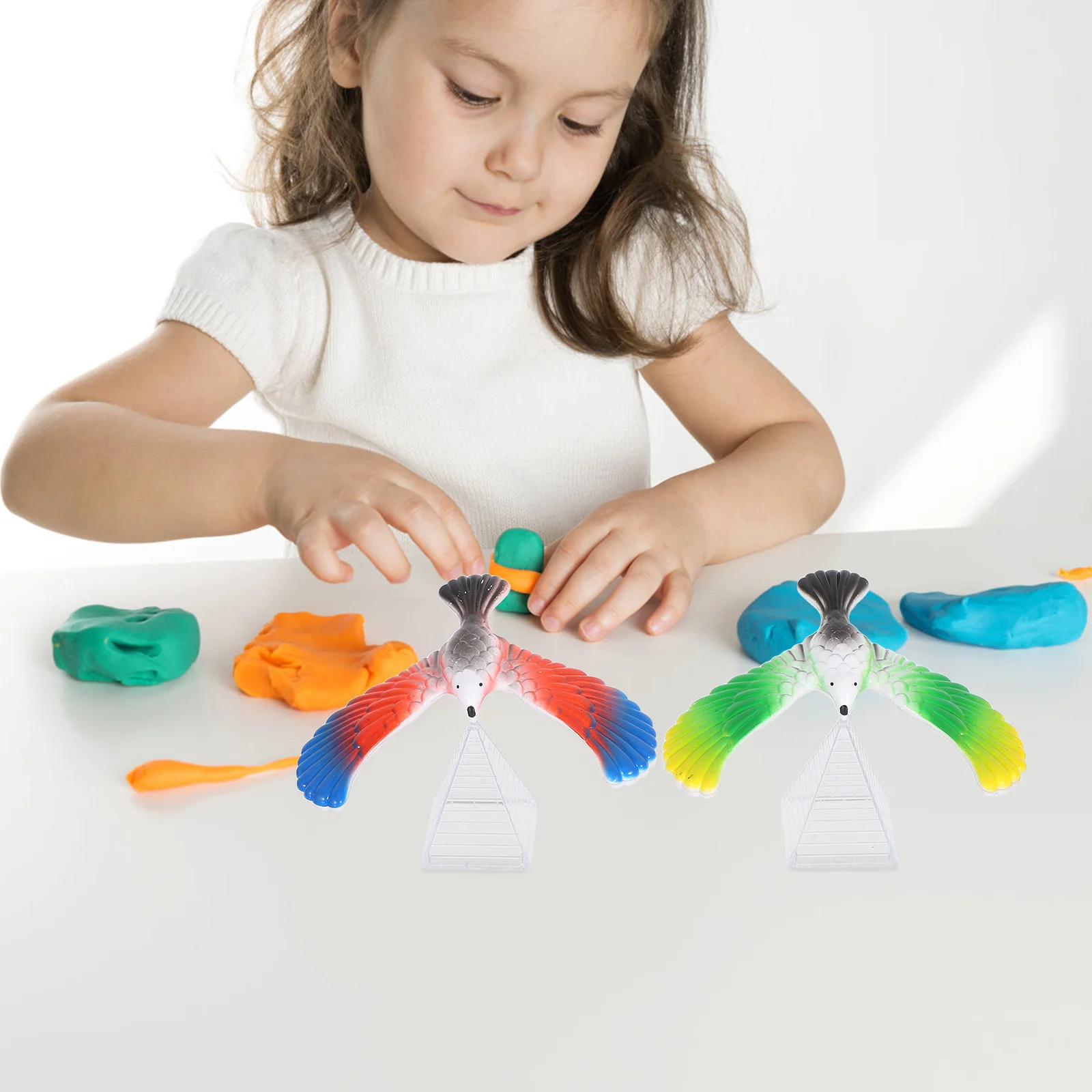 8Pcs Balancing Eagle Bird Retro Physics Balance Game Improves Hand Eye Coordination Spatial Awareness Decorative Piece