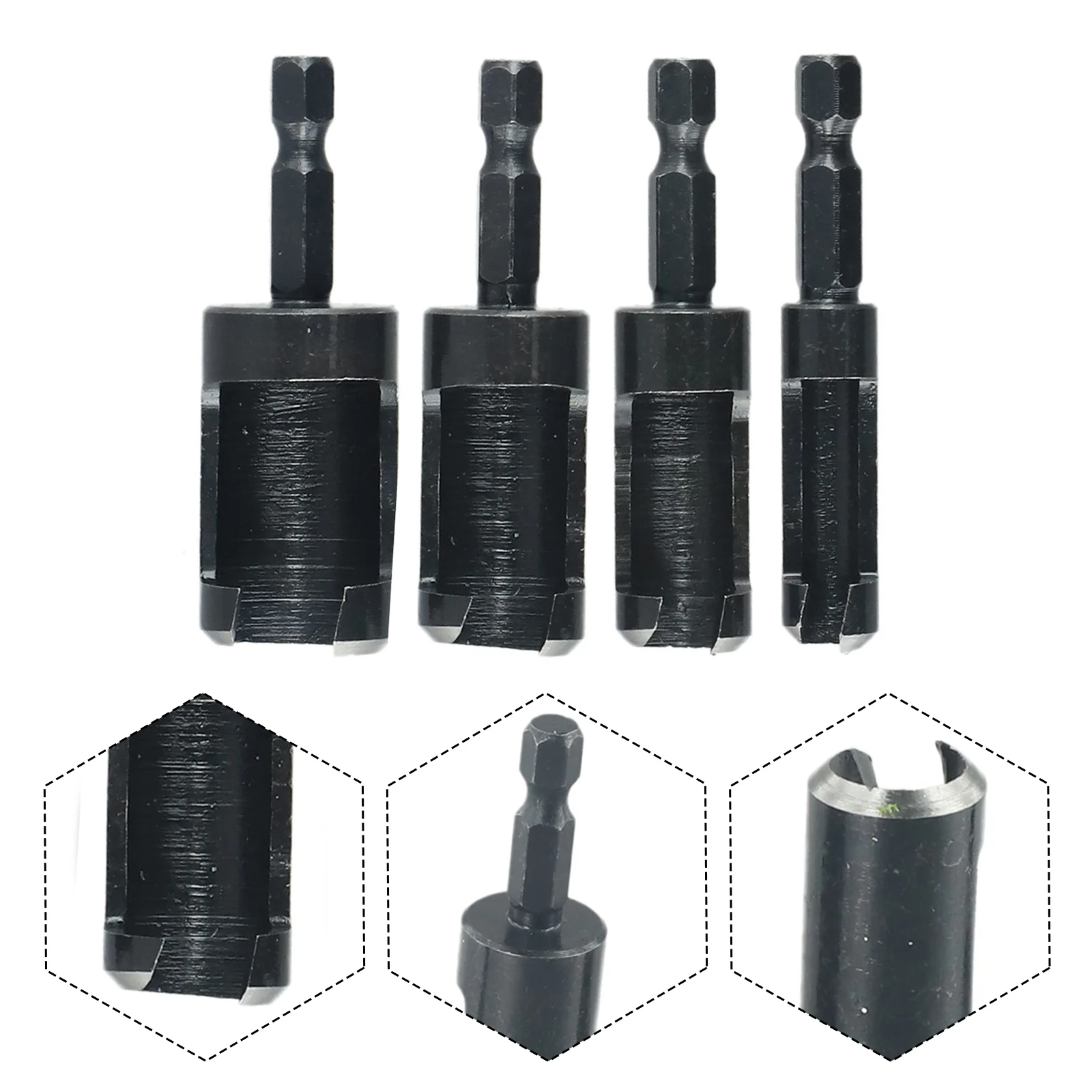 عرافة عرقوب الخشب ثقب القاطع مجموعة لقمة مثقاب 4 قطعة لسان الخشب وحفر ثقب الملل متوافق مع مقاعد البدلاء وأدوات الحفر اليدوية