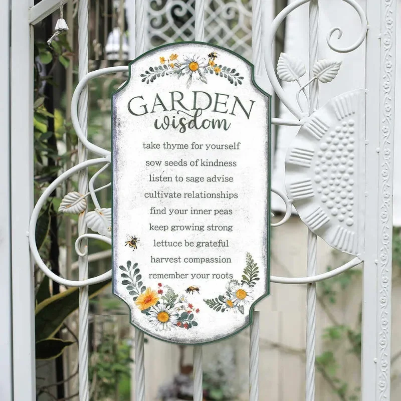 Wall decoration old retro garden wrought iron decoration listing garden balcony decoration welcome door sign