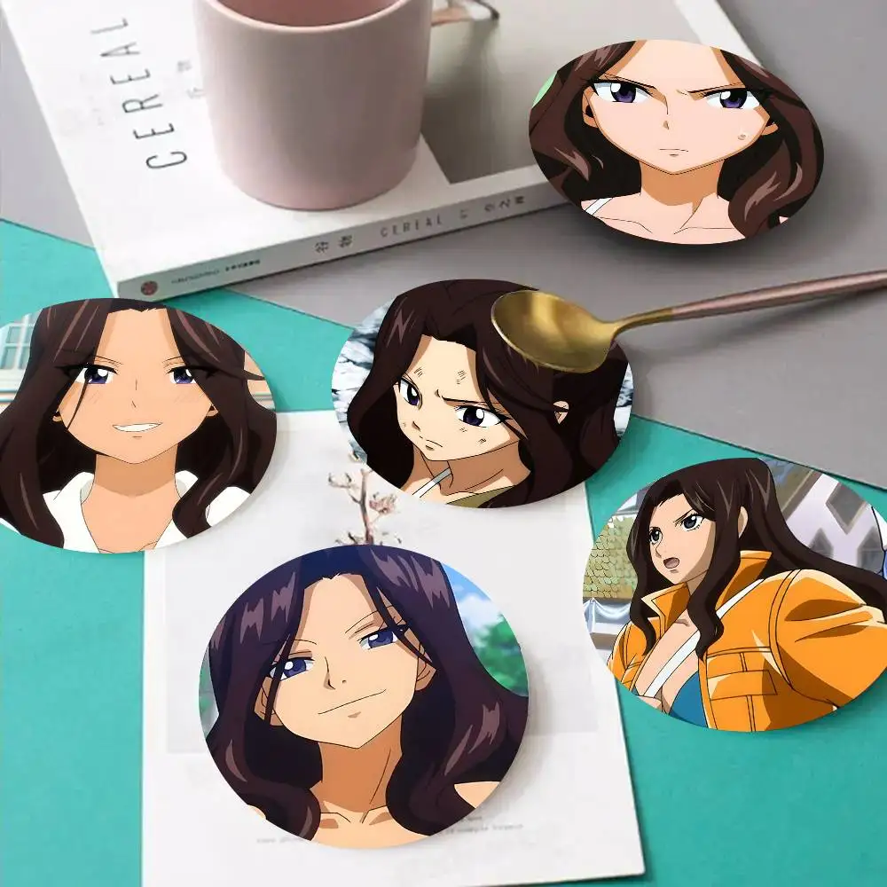 1pc Cana Alberona Fairy Tail Wooden Coaster Colour Printing Cup Mat Home Desk Decoration Gifts